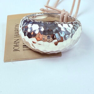 John Hardy Palu Hammered Dome Chain Ring Sterling Silver 925 Size 7 NWT